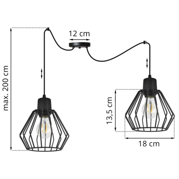 Závěsné svítidlo na nastavitelných kabelech SPIDER Nuvola 2 - Image 2