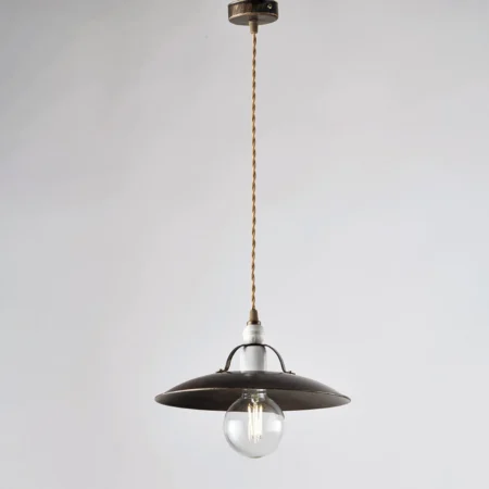 Závěsné svítidlo CANTINA s textilním kabelem, 1×60W, E27, Hnědá