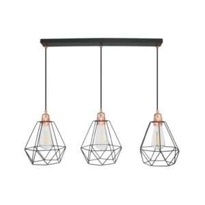 Závěsné stropní svítidlo DIAMOND LOFT v měděné barvě