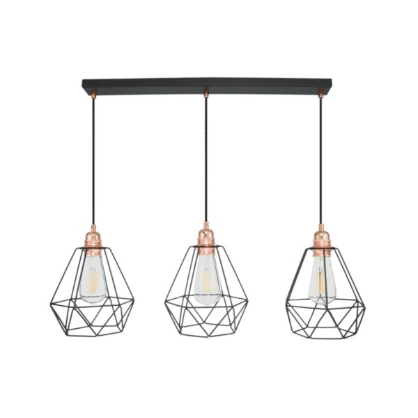 Závěsné stropní svítidlo DIAMOND LOFT v měděné barvě