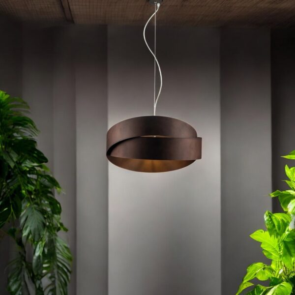 Moderní závěsná lampa Astro, 2x60W, E27, grafitová hnědá - Image 5