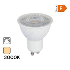 LED Spotlight SAMSUNG Chip GU10 6W Ripple Plastic Lens Cover 110° Dimmable 3000K