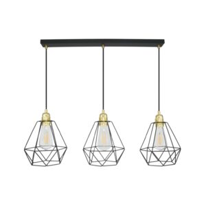Závěsné stropní svítidlo DIAMOND LOFT ve zlaté barvě