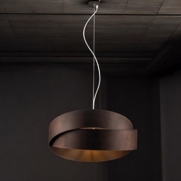 Moderní závěsná lampa Astro, 2x60W, E27, grafitová hnědá - Image 4